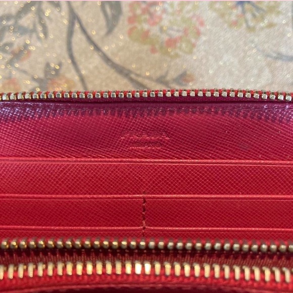 PRADA Saffiano Peonia Fiocco Bow Wallet - Picture 3 of 8